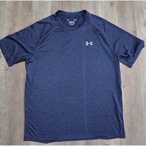 Under Armour Navy Blue Loose Tech Tee Short Sleeve Shirt Men L